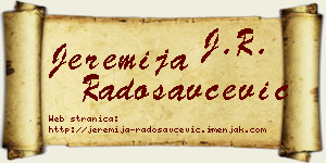 Jeremija Radosavčević vizit kartica